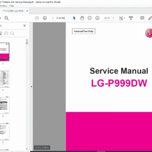 LG P999 / P999DW (T-Mobile G2x) Service Manual – PDF (2011)