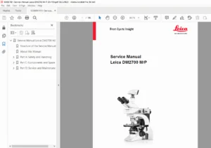 Leica DM2700 M/P Materials Microscope Service Manual PDF