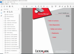 Lexmark 4600 MFP Service Manual Repair, Diagnostics & Parts List PDF