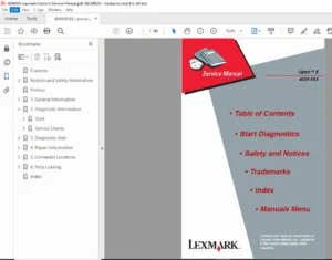 Lexmark Optra E 4026 Service Manual Repair Troubleshooting PDF