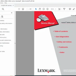 Lexmark X264dn X363dn X364dn X364dw Service Manual PDF