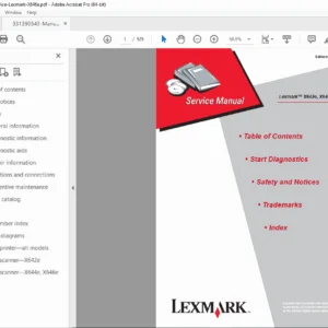 Lexmark X642e, X644e, X646e MFP Service Manual PDF