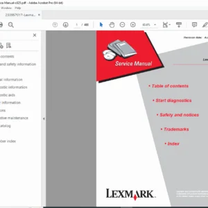 Lexmark X925 Color Laser MFP Service Manual PDF