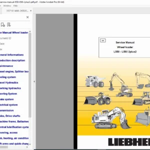 Liebherr L550-L580 2plus2 Wheel Loader Service Manual  Repair & Schematics PDF