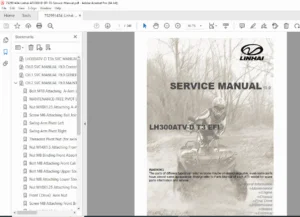 Linhai LH300ATV-D T3 EFI Service Manual PDF (300cc) DOWNLOAD
