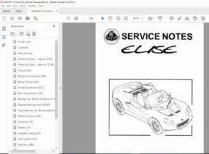 Lotus Elise Service Notes (M111) Factory Workshop Manual – PDF (1996)