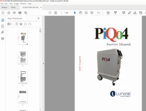 Lumenis PiQo4 Service Manual  (SM-8000000 Digital X-Ray) PDF
