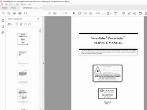 Lumenis VersaPulse PowerSuite Service Manual100W Holmium Dual Wavelength PDF