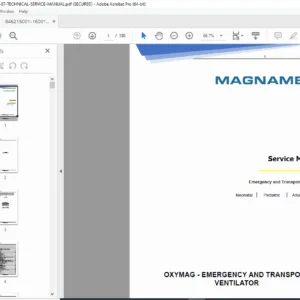 Magnamed Oxymag Service Manual Emergency Ventilator Repair & Calibration PDF