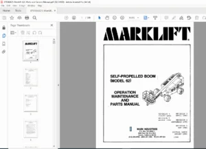 Marklift 62C Parts and Service Manual - Complete Repair Guide PDF