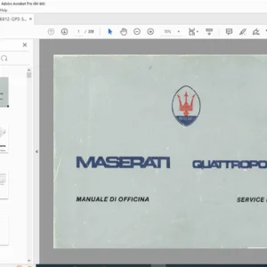Maserati Quattroporte III (Tipo AM330) Service Manual PDF DOWNLOAD