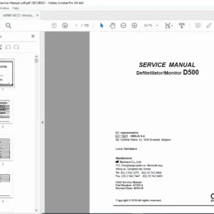 Mediana D500 Defibrillator Monitor Service Manual PDF DOWNLOAD