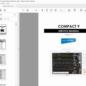 Medical ECONET Compact 9 Patient Monitor Service Manual PDF