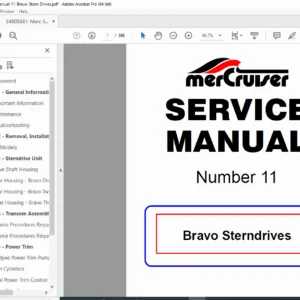 MerCruiser Bravo Stern Drive Service Manual #11 PDF DOWNLOAD