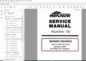 MerCruiser Service Manual GM V6 4.3L 262 CID (Alpha & Bravo) #18 PDF
