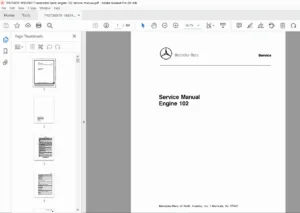 Mercedes-Benz Engine 102 Service Manual 190E 2.3L 4-Cylinder Repair Guide PDF