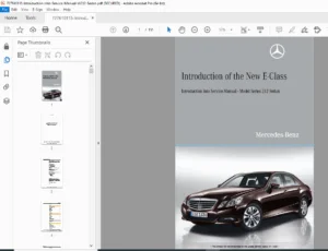 Mercedes-Benz W212 E-Class Service Introduction Manual PDF
