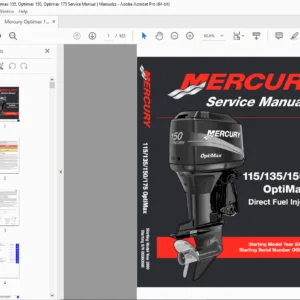 Mercury Optimax 115/135/150/175 DFI Outboard Service Manual (2000+) PDF