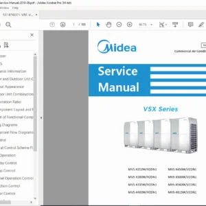 Midea V5X VRF Commercial Air Conditioner Service Manual R410A 220V 60Hz PDF