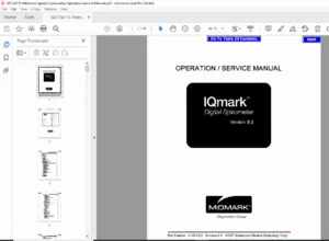 Midmark IQmark Digital Spirometer Operation Service Manual PDF