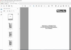 Miele G1xxx G2xxx Dishwasher Service Manual – Technical Repair PDF