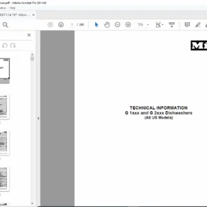 Miele G1xxx G2xxx Dishwasher Service Manual – Technical Repair PDF