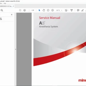Mindray A5 Anesthesia Machine Service Manual PDF DOWNLOAD