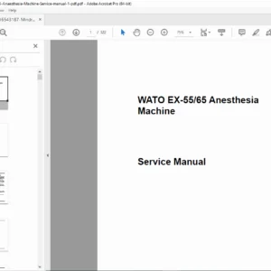 Mindray WATO EX-65/EX-55 Anesthesia Service Manual PDF