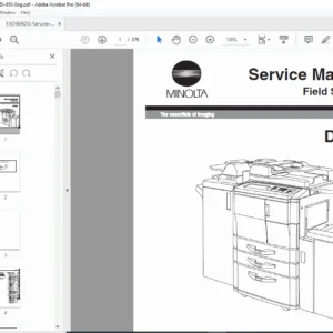 Minolta Di650 Digital Copier Field Service Manual PDF