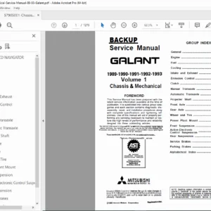 Mitsubishi Galant 1989-1993 Chassis & Mechanical Service Manual PDF