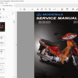 Modenas Kriss E/F & R/H 2003 Motorcycle Service Manual PDF (AN110)