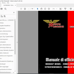 Moto Morini Corsaro 1200 / Veloce Service Manual PDF (Workshop)