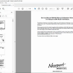 Newport e360 Ventilator Service Manual  Repair, Maintenance & Calibration PDF