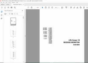 Nihon Kohden BSM-8800 Bedside Monitor Service Manual (Life Scope 14) PDF