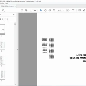 Nihon Kohden BSM-8800 Bedside Monitor Service Manual (Life Scope 14) PDF