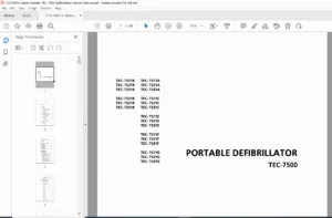 Nihon Kohden TEC-7500 Defibrillator Service Manual PDF (TEC-7511/7521)