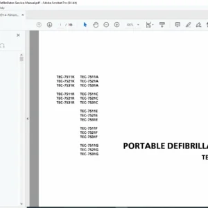 Nihon Kohden TEC-7500 Defibrillator Service Manual PDF (TEC-7511/7521)