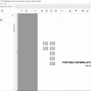 Nihon Kohden TEC-7511/7521/7531 Defibrillator Service Manual PDF
