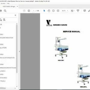 Ningbo David HKN-2001 Infant Radiant Warmer Service Manual PDF