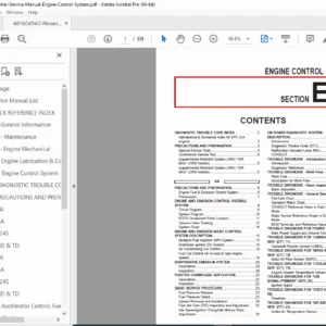 Nissan Frontier Engine Control System Service Manual PDF