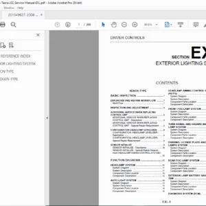 Nissan Teana J32 Exterior Lighting (EXL) Service Manual PDF