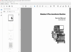 OHMEDA Modulus II Plus Anesthesia Machine Service Manual PDF