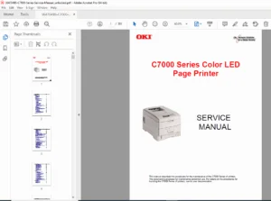 OKI C7000 Series (C7200/C7400) Color LED Printer Service Manual PDF