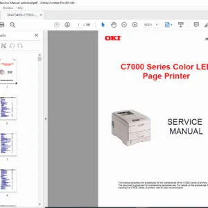 OKI C7000 Series (C7200/C7400) Color LED Printer Service Manual PDF