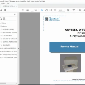 Odyssey Q-Vision HF X-Ray Generator Service Manual PDF Rev W PDF