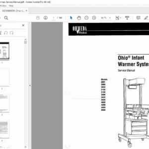 Ohio Infant Warmer Service Manual  (Models 2001-5000) PDF
