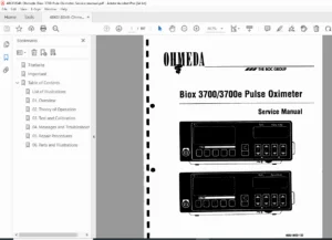 Ohmeda Biox 3700 Pulse Oximeter Service Manual PDF DOWNLOAD