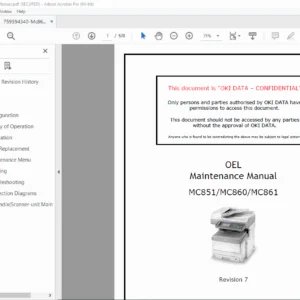 Oki MC860 Series Service Manual PDF Download