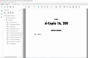Olivetti d-Copia 16, 200 Copier Service Manual PDF Download