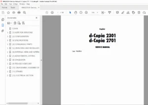 Olivetti d-Copia 2301 / 2701 Copier Service Manual (Y106740-4) PDF